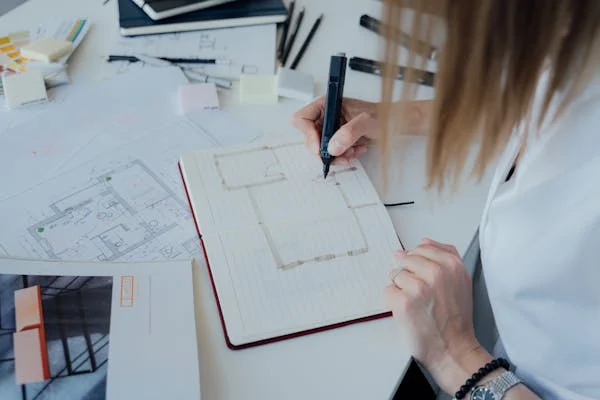 Interior Designer Sketching